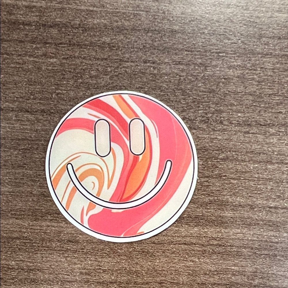 4/$10 Smiley Face Swirl Sticker
